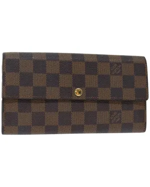 Authentic Louis Vuitton Damier Ebene Long Wallet