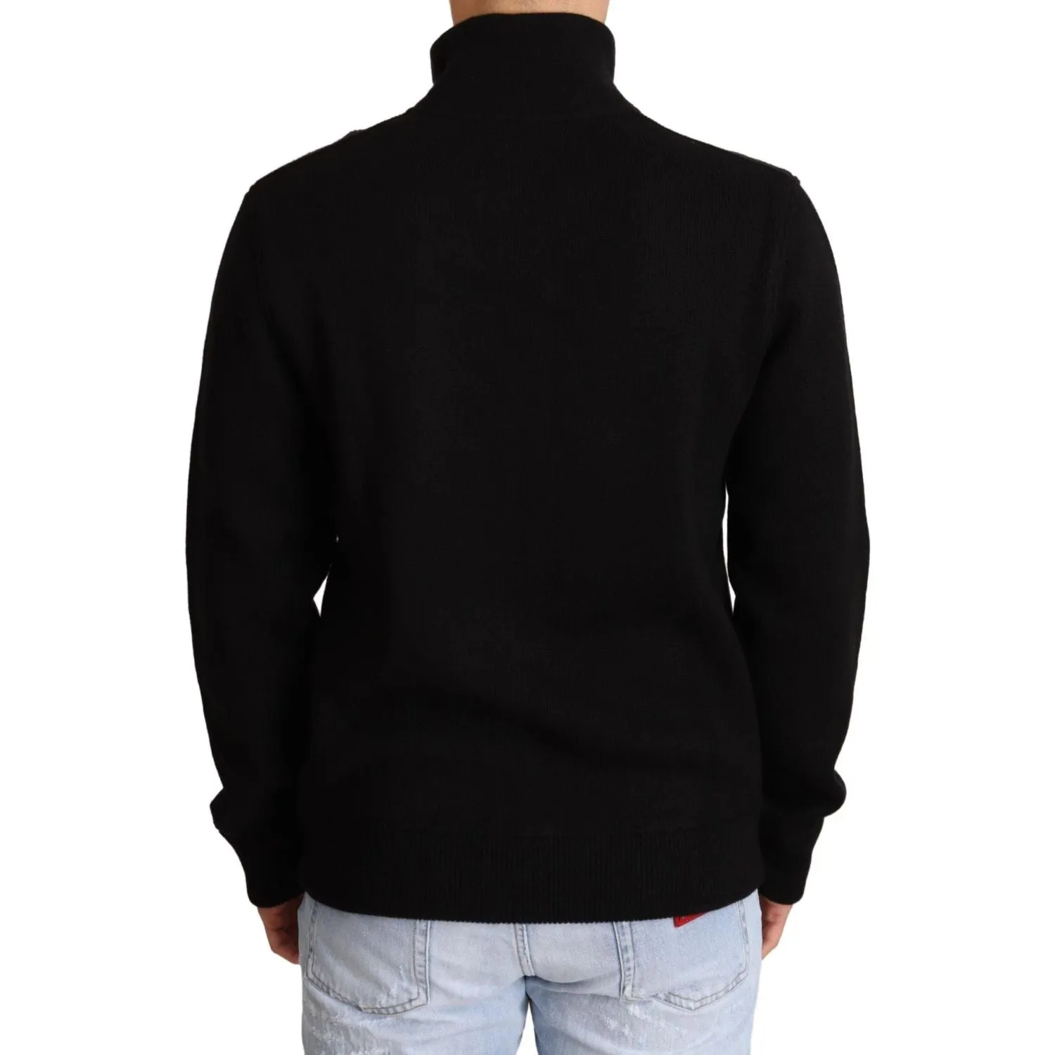 Dolce & Gabbana Elegant High Neck Cashmere Blend Sweater