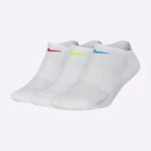 Nike - Everyday Cushioned Women's Training No-Show Socks - 3 Pairs - White